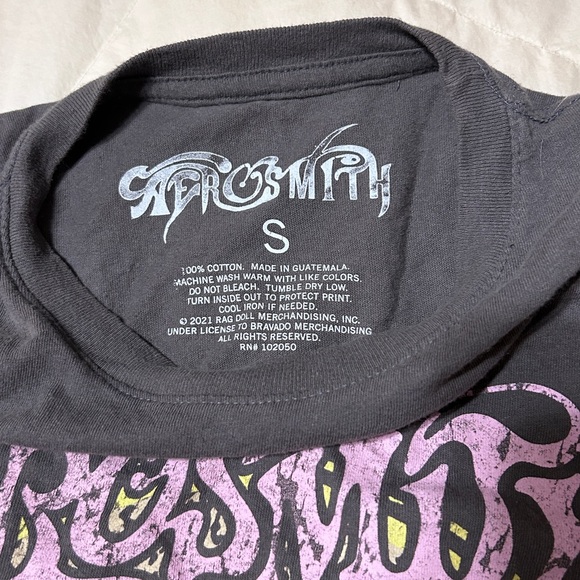 Aerosmith Concert Fitted T-shirt Grey Tour Size Small - Picture 5 of 9